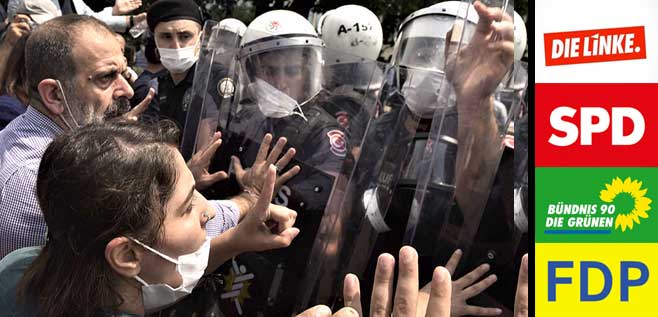 In solidarity with the detained democratically elected mayors and members of parliament in Turkey